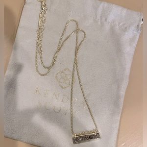 Kendra Scott Leanor Pendant Necklace in Gold and Platinum Drusy